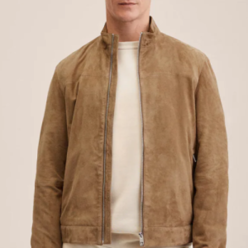 Jacket-- Biker Jacket Sweat Leather (Mango)