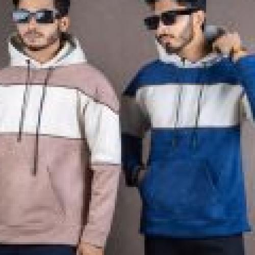 Hoodie--Hoodie Velvet fabric Contrast color