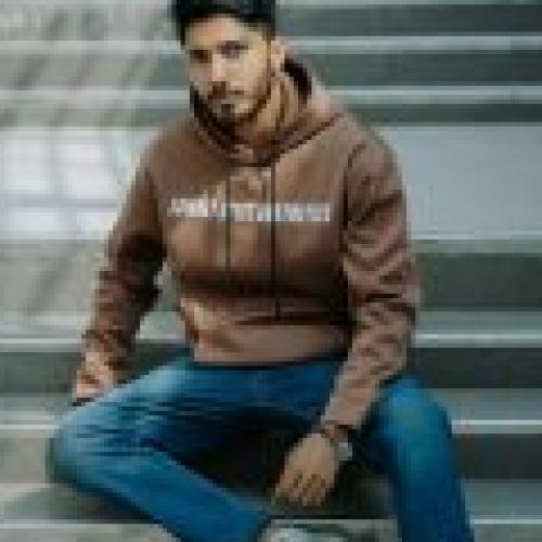 Hoodie-- Velvet Fabric Printed Hoodie