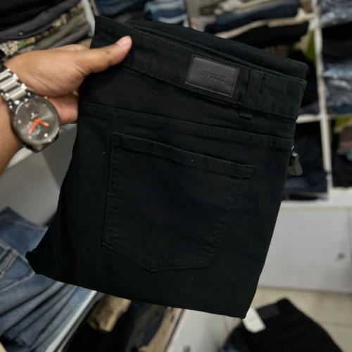 Pant--Jeans Pant Denim Fabric-Classic Distressed Jeans Straight Fit